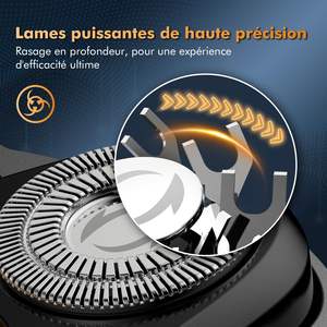 Cortadora de Pelo Inalámbrica Recargable para Hombre, Afeitadora Eléctrica de Uso en Seco y Húmedo con Cuchilla Magnética Flexible, Resistente al Agua IPX7 - Product Image 6