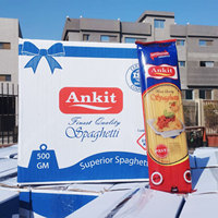 Spaghetti jaunes frais de blé dur Ankit Brand 500g, faits à la main, certifiés ISO 9001/Halal, emballage en boîte/sac égyptien