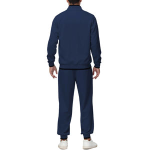 Chándales de poliéster personalizados OEM para hombre, chaqueta y pantalones de nailon con cremallera de retazos, conjuntos para correr, ropa de gimnasio, conjunto de chándal con estampado de letras - Product Image 4