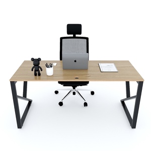 Escritorio de Computadora Kconcept HBKC032 de Madera Contrachapada y Metal, 160x70cm, Escritorio de Oficina Portátil con Patas de Hierro y Espacio de Almacenamiento - Product Image 2