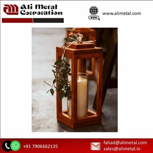 Chandelier en bois et métal au design moderne Décor de Noël Ensemble de lanternes pour table à manger Décorations d'anniversaire Décoration de la maison - Product Image 2