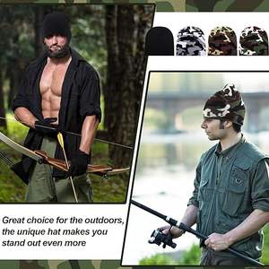 Bonnets tricotés en acrylique graphique double face pour hommes et femmes - Product Image 4