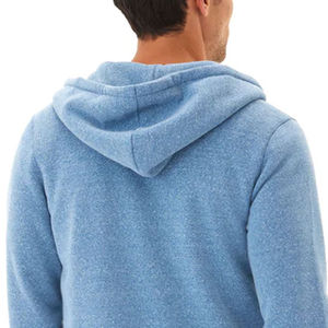 Sweat-shirts pour hommes en coton 100% tricoté uni doublé, fermeture éclair, double fermeture éclair, polaire léger, vente en gros personnalisée - Product Image 4