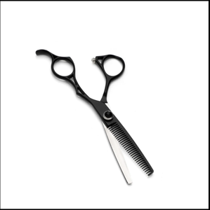 กรรไกรตัดผมด้วยมือขวาแบบมืออาชีพ F178ช่างตัดผมด้ามจับเซรามิกสไตลิสที่สวยงามใบมีดโค้งสแตนเลสสำหรับตัดผม - Product Image 5