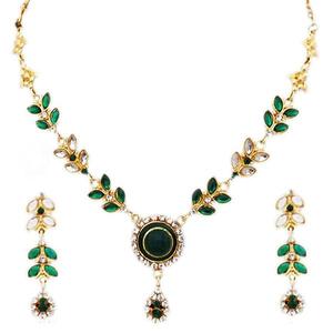 14Fashions <b>Fine</b> <b>Jewelry</b> <b>Set</b> Kundan Austrian Stone Gold Plated Necklace-1100104 - Product Image 1