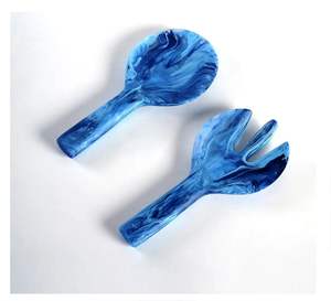 ชุดช้อนตักสลัดทำมือทำจากเรซินสำหรับใช้ในบ้านโรงแรมทำมือพร้อมช้อนทำด้วยมือคุณภาพมาตรฐานสูง - Product Image 1