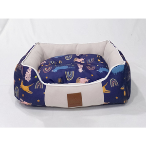 Colchón de cama para mascotas de felpa lavable cómodo de alta calidad, calentamiento sostenible con patrón de animales de Vietnam para gatos y perros - Product Image 1