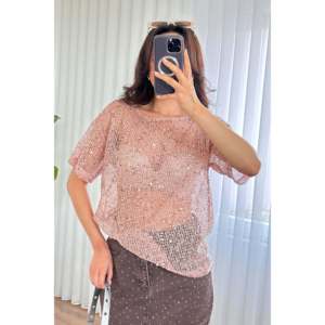 Blusa Rosa al por Mayor con Adornos de Lentejuelas - Rosa - Product Image 3
