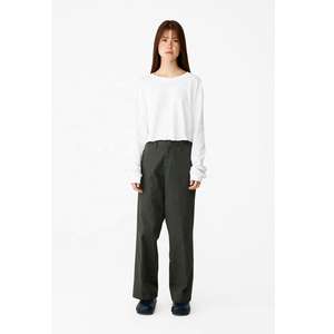 เสื้อยืดครอปผู้หญิง OEM สไตล์ฮิปฮอป เสื้อยืดครอปสำหรับสาวๆ ลายพิมพ์สตรีท เรียบง่าย ใส่ได้ในฤดูร้อน ผ้าฝ้าย 100% - Product Image 2