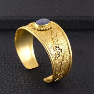 Bracelet en laiton antique moderne inspiré Sculpture chinoise bijoux de mode polis pour hommes femmes cadeau de conception de manchette ouverte traditionnelle - Product Image 5