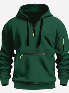 <b>Quarter</b> <b>Zip</b> Up Unisex Hoodies Premium Quality Cotton <b>Fleece</b> Made <b>Men</b> Hoodie in High Quality <b>Fleece</b> - Product Image 5
