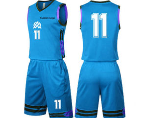 Ensemble de maillots de basketball professionnels personnalisés pour hommes Chemise imprimée respirante à séchage rapide Technologie de sublimation - Product Image 1