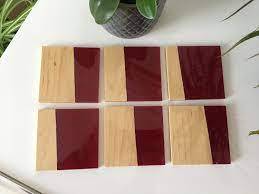 Vente en gros sous-verres modernes et légers en bois époxy de luxe tapis d'isolation thermique pour le thé en résine taille personnalisée couleur Zehra Industries RC-0023 - Product Image 6