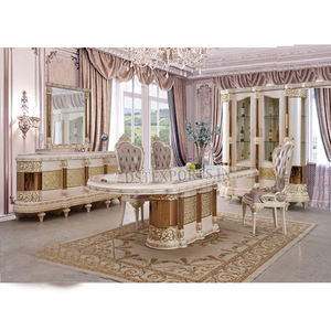 ชุดโต๊ะรับประทานอาหารสไตล์โรโคโค่เฟอร์นิเจอร์ห้องรับประทานอาหารแกะสลักสไตล์โรม - Product Image 1