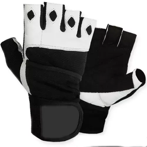 Alta calidad levantamiento de pesas entrenamiento gimnasio fitness Cross entrenamiento dedo corto hombres powerlifting guantes de mano - Product Image 6