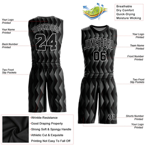 Ensemble d'uniformes de basket-ball de sublimation de haute qualité sans manches avec kit d'uniforme de basket-ball court sur mesure - Product Image 3