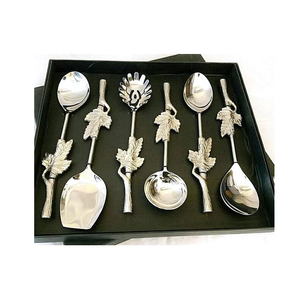 Nouvel arrivage Ensemble de service à salade en acier inoxydable de haute qualité Boîte d'emballage Couverts Artisanat Vente à chaud Ensemble de 6 pièces - Product Image 2