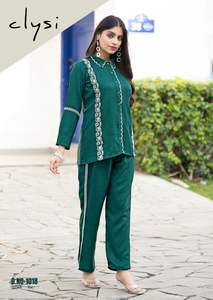 High Quality Kurti Set With Matching Palazzo for Office and Party Wear Available at Affordable Prices from India - Product Image 4