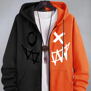 Sudaderas con capucha de bloque de Color de alta calidad para hombres, ropa de calle informal, Sudadera con capucha clásica, ropa de hombre con capucha de ajuste Regular - Product Image 1