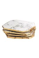 Ensemble de sous-verres ronds élégants en marbre de différentes couleurs pour la décoration de table de maison élégante Accessoires de verres de luxe