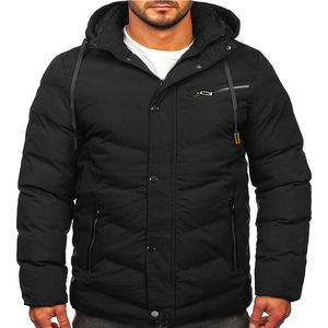 Parkas pour hommes résistantes à la chaleur 2026, en toile imperméable avec capuche, en vente, designs personnalisés, impression, broderie, service OEM - Product Image 3