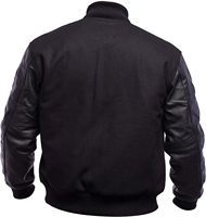 Venta al por mayor de lana de alta calidad + chaquetas de cuero Varsity moda Real oveja gruesa Letterman chaquetas de moda de invierno al aire libre