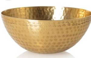 Bol multi-service en métal au design vintage classique, finition de luxe faite à la main, emballage avec logo personnalisé pour les fêtes en gros - Product Image 2