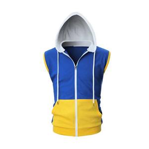 Design personnalisé pour hommes respirant à capuche débardeurs d'entraînement sans manches chemise musculaire avec poches coton contraste vêtements pour hommes - Product Image 1