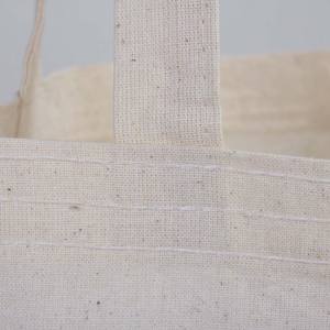 3 Line Stitched Natural Cotton Eco-Friendly Cotton Tote <b>Bag</b> <b>Long</b> Handle Mini 10x14 Size Durable <b>Bag</b> With DTF Screen Printed <b>Bags</b> - Product Image 6