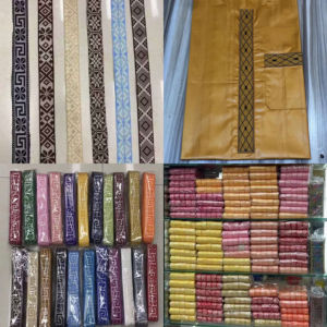 DIY nuevos parches coloridos bordado personalizado <span class=keywords><strong>collar</strong></span> de encaje Kit de punto de cruz frontal - Product Image 6