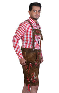 Bavarois hommes Herren allemand Trachten Octoberfest Lederhosen Costume chaud traditionnel en cuir bavarois Lederhosen Shorts - Product Image 3