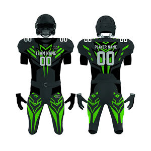 Uniformes de football américain à sublimation personnalisée Nouveau design Haut pour jeune avec maillot brodé à manches courtes respirant - Product Image 3