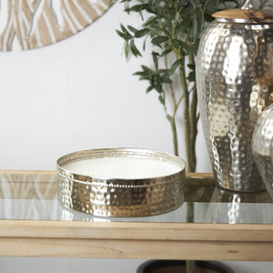 Luxury Hammered Silver Metal Bowl <b>Candle</b> For Christmas Gift Home Wedding Decoration in Best Price - Product Image 6