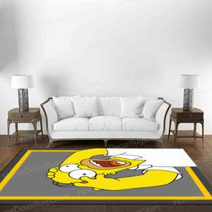 Tapis imprimé : moderne, fin, décoration de bureau, jaune, Simpsons, personnalisé, couloir, tapis doux non tissé - Product Image 4
