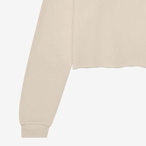 100% coton polaire femmes sweat à capuche sweat haut court survêtement ensemble extra large femmes Streetwear à capuche - Product Image 4