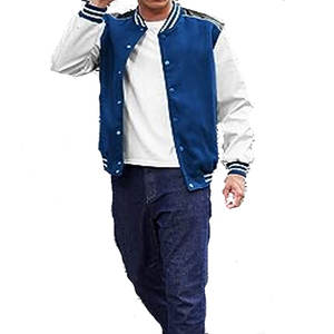 Customized High Varsity Jacket Unique Stylish Satin Bomber Wool Body Leather <b>Arms</b> Solid Color Letterman Baseball Design Winter - Product Image 5