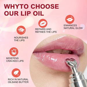 HALORINNA Anti Fine Lines Magic Color Changing Lip <span class=keywords><strong>Oil</strong></span> 10ml Cherry <span class=keywords><strong>Pink</strong></span> Melembapkan, Mempertebal, dan Memperbaiki Bibir Serum <span class=keywords><strong>Oil</strong></span> untuk Perawatan Bibir - Product Image 3