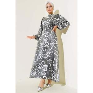 เดรสลายควันแขนบอลลูนเงา - Product Image 2