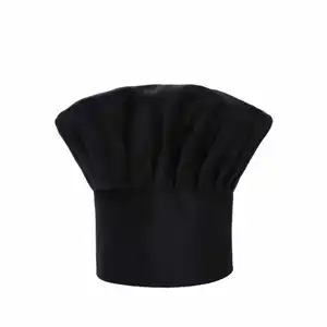 Özel % 100% pamuk şefler Catering şapka erkekler fırıncılar kapaklar aşçı gıda hazırlık mutfak yuvarlak kapak şef saç kapaklar