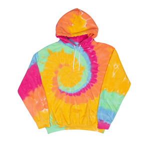 Personalizado de gran tamaño Vintage desgastado parche bordado Tie Dye Sudadera con capucha French Terry Sun Faded Sudadera con talla grande característica de invierno - Product Image 5