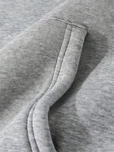 Sudadera con capucha negra de gran tamaño y pantalones para correr, conjunto de pantalones de chándal apilados personalizados Unisex para hombres, chándal de patrón sólido, chándal - Product Image 2