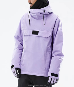 Veste de snowboard/ Ski unisexe personnalisée pour l'hiver, coupe-vent, imperméable, à capuche, en toile lavée, doublure en polaire, séchage rapide, respirante - Product Image 1