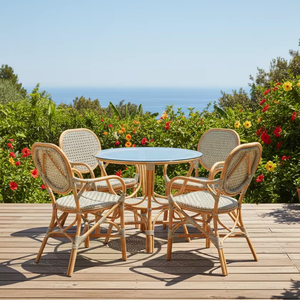 Comfortable Compact Stylish Asian Design Jamaica <b>Bistro</b> Rattan/<b>Wicker</b> Dining <b>Set</b> for Villa Home Apartment Hotel Spaces Indonesia - Product Image 1