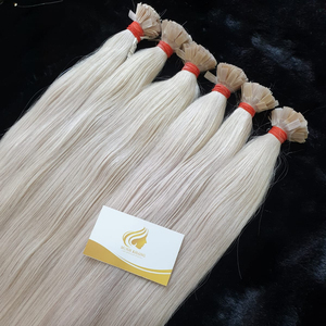 Vente directe du vendeur Meilleur prix Pré-collé kératine pointe plate Extensions de cheveux humains - Product Image 1