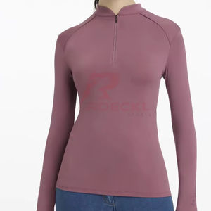 Vêtement d'équitation pour femmes OEM, en spandex, vente en gros, haute qualité, respirant, séchage rapide, manches longues, coupe ajustée, équestre - Product Image 1