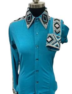 ผ้าทอยืดได้เสื้อโชว์คาวบอยเกิร์ลทำด้วยมือแบบตะวันตก - Product Image 3