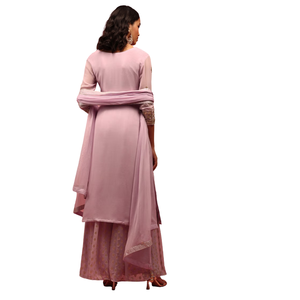 Lavande violet Palazzo costume ensemble brodé à la main en Georgette avec broderie en gros femmes OEM vêtements usine tenue - Product Image 5