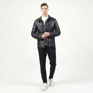 <b>Leather</b> Down Jacket Men <b>Fur</b> Collar Winter Sheepskin <b>Leather</b> Puffer Jacket Man Down <b>Coat</b> Plus Size <b>Leather</b> Jacket Genuine Male - Product Image 1