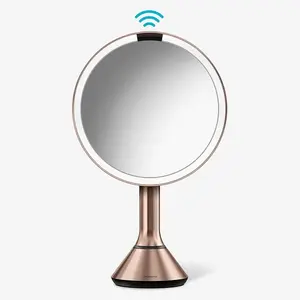 Simplehuman ST3053 <b>Round</b> Sensor <b>Mirror</b> Brushed Stainless Steel Silver Rechargeable Dimensions: 46 cm x 23 cm x 20 cm - Product Image 2