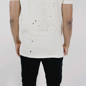 เสื้อยืดสำหรับผู้ชายสีพื้นเสื้อยืดผ้าฝ้ายแนวสตรีทวอชสไตล์วินเทจโลโก้ตามสั่ง - Product Image 6